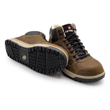 Airwalk Mongo Leather SD10 Women’s Composite Toe Mid Work Boots – Brown 8