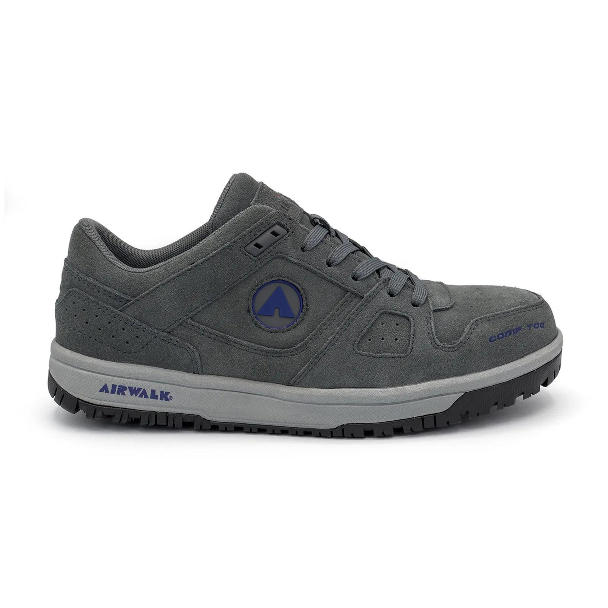 Airwalk Mongo Suede Low Composite Toe Work Shoes – Charcoal/Grey 1