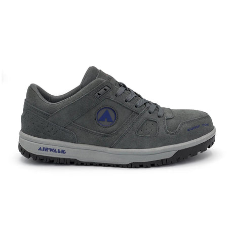 Airwalk Mongo Suede Low Composite Toe Work Shoes – Charcoal/Grey 1