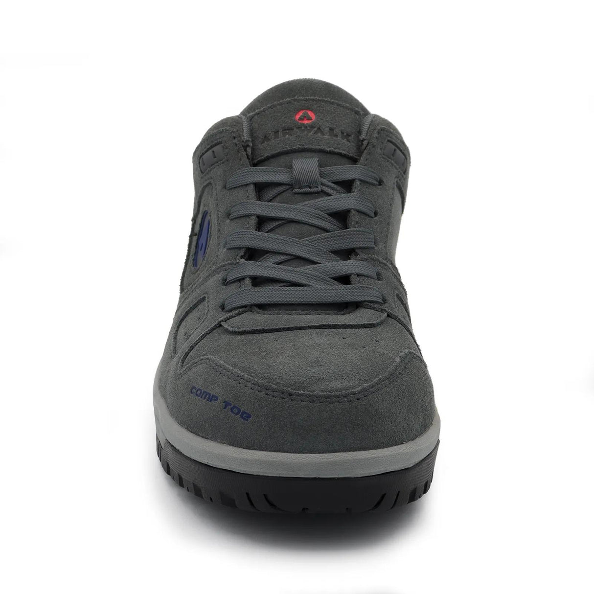 Airwalk Mongo Suede Low Composite Toe Work Shoes – Charcoal/Grey 6