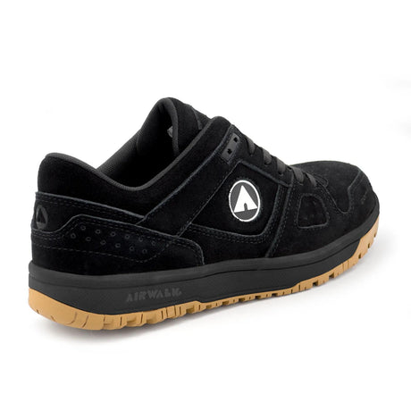 Airwalk Mongo Suede Low Women’s Composite Toe Work Shoes – Black/Gum 5