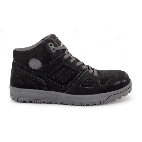 Airwalk Mongo Suede Mid Composite Toe Work Boots – Black/Black 1