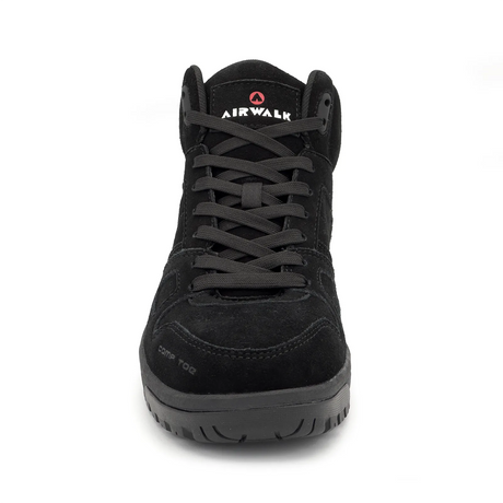 Airwalk Mongo Suede Mid Composite Toe Work Boots – Black/Black 4