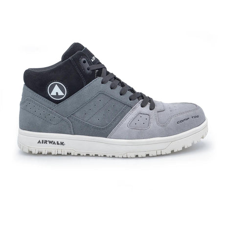 Airwalk Mongo Suede Mid Composite Toe Work Boots – Grey/White 1