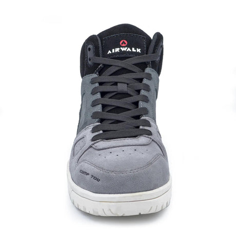 Airwalk Mongo Suede Mid Composite Toe Work Boots – Grey/White 6