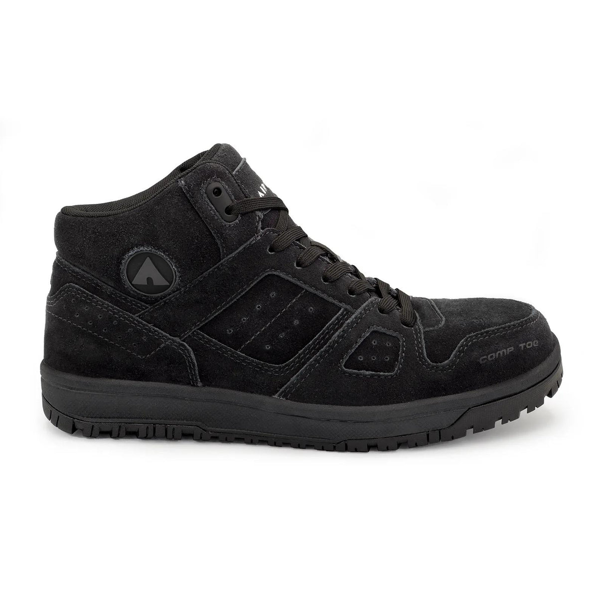 Airwalk Mongo Suede Mid Women’s Composite Toe Work Boots – Black/Black 1
