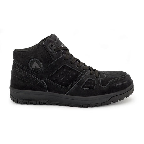 Airwalk Mongo Suede Mid Women’s Composite Toe Work Boots – Black/Black 1