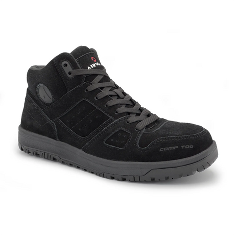 Airwalk Mongo Suede Mid Women’s Composite Toe Work Boots – Black/Black 2