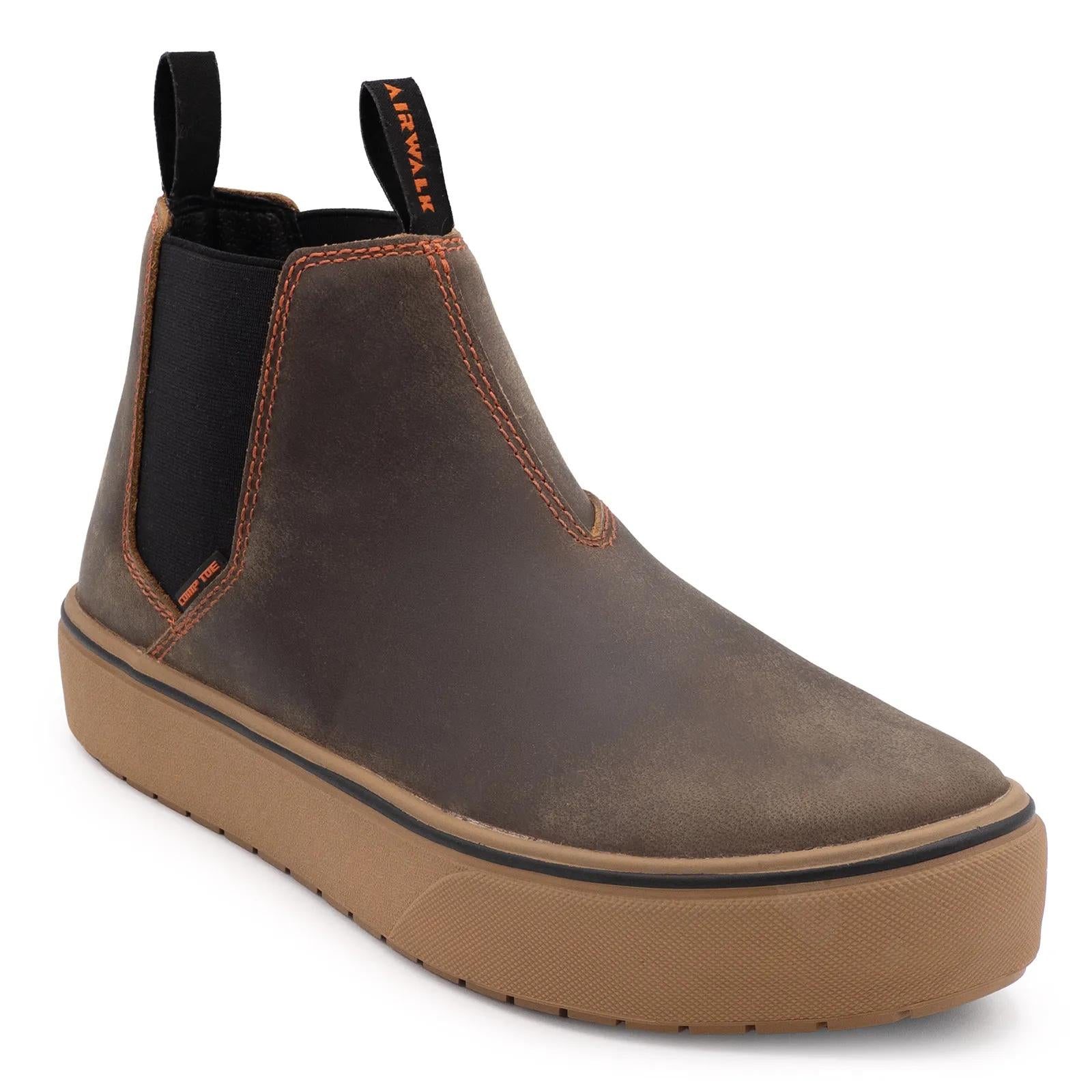 Airwalk Venice Leather Chelsea CT Boot - Brown/Gum – Steel Toes