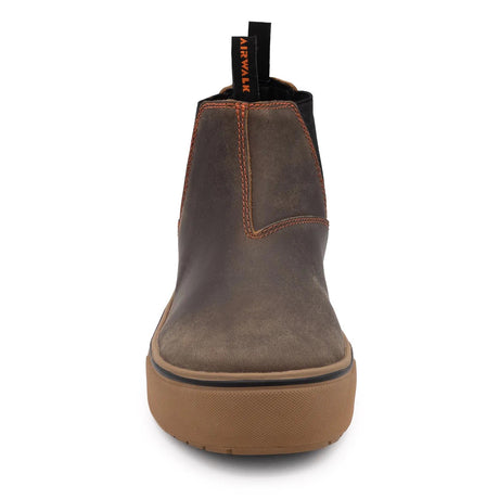 Airwalk Venice Leather Chelsea Composite Toe Work Boots – Brown/Gum 8