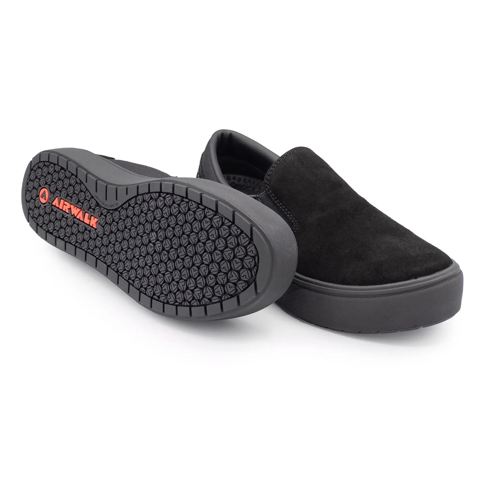 Airwalk Venice Suede SD10 CT Slip-On Shoe - Black – Steel Toes