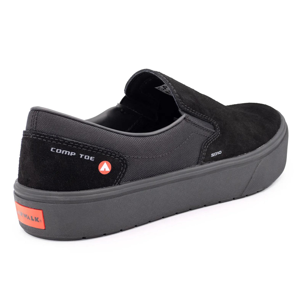 Airwalk Venice Suede Slip-On SD10 Women’s Composite Toe Work Shoes – Black 5