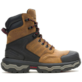 Wolverine Alpha Infinity 8" Soft-Toe Work Boot Dark Tan Profile View