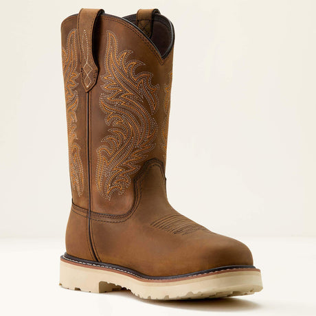 Ariat Activator Argo Waterproof Round Toe  Work Boot in Distressed Brown, medial view