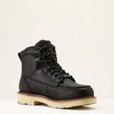Ariat Rebar Lift 6" Waterproof Work Boot in Black, medial view