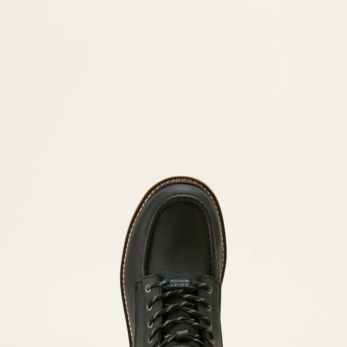 Ariat Rebar Lift 6" Waterproof Work Boot in Black, toe view
