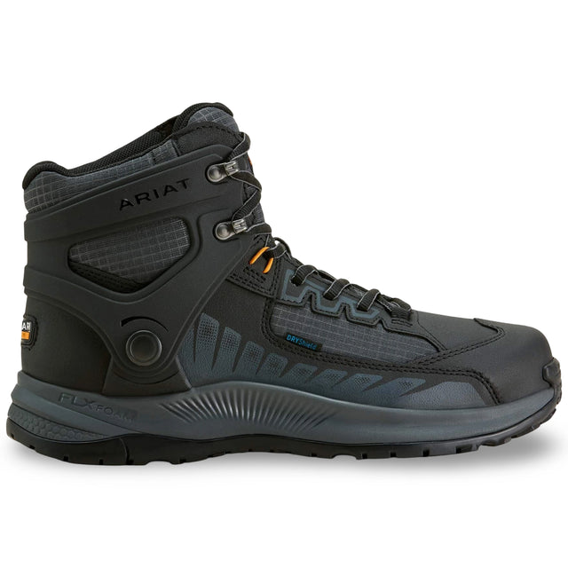 Ariat Outpace Shift 6" Waterproof Composite Toe Work Boot in Black, side view