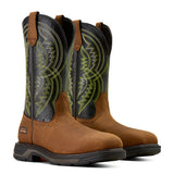 Ariat WorkHog XT Coil Wide Square Toe Carbon Toe Work Boot in Earth, pair view