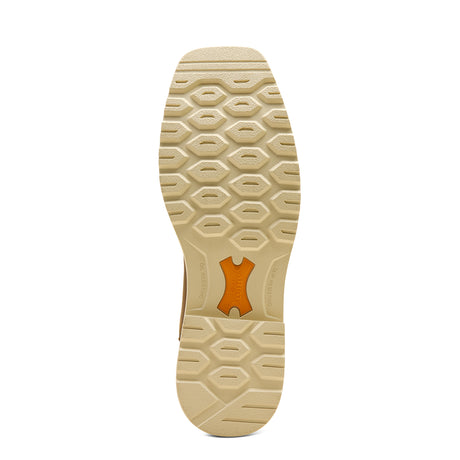 Ariat Activator Live Free Wide Square Toe  Work Boot in Distressed Brown, sole view