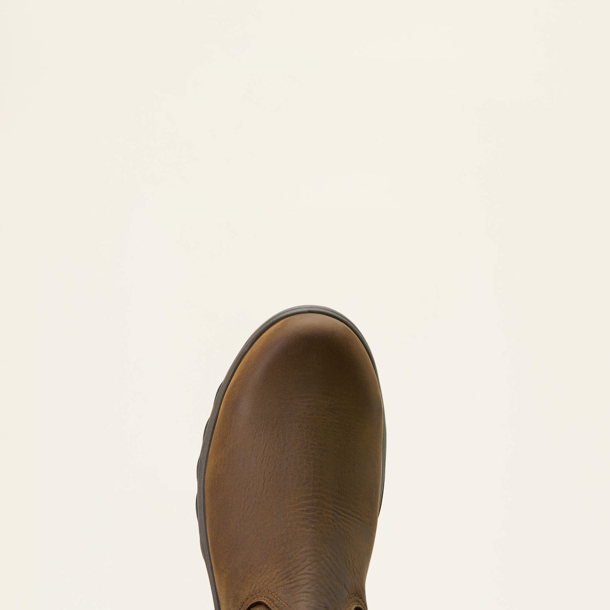 Ariat Turbo Duratread Pull On Static Dissipative Composite Toe Work Boot in Dark Brown, toe view