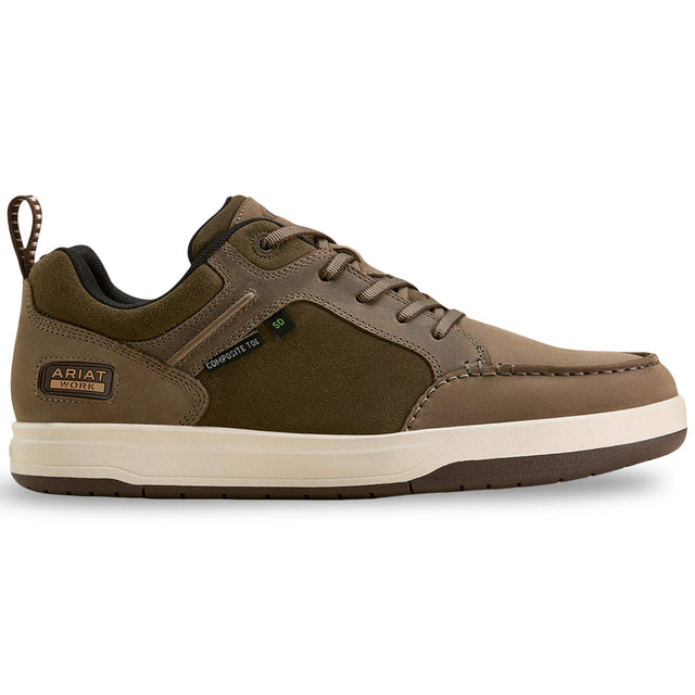 Ariat Outmatch Static Dissipative Composite Toe Work Shoe in Grey, side view
