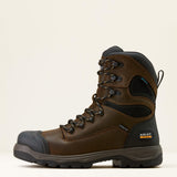 Ariat Turbo DuraTread 8" Waterproof Carbon Toe Work Boot in Rich Brown, side view