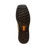 Ariat Activator Chelsea Waterproof Wide Square Toe  Work Boot in Rye Brown, sole view