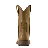 Ariat Activator Wide Square Toe  Work Boot in Brown Bomber, heel view