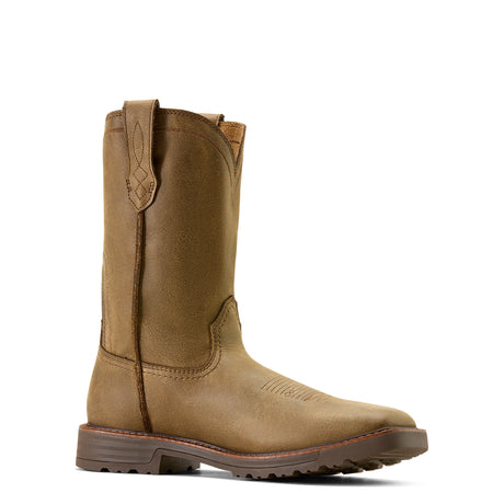 Ariat Activator Wide Square Toe  Work Boot in Brown Bomber, medial view