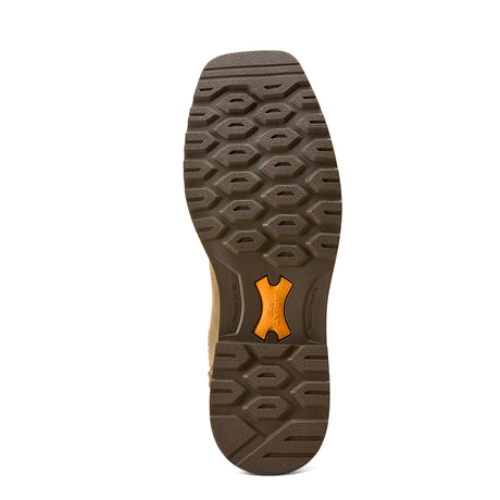 Ariat Activator Wide Square Toe  Work Boot in Brown Bomber, sole view