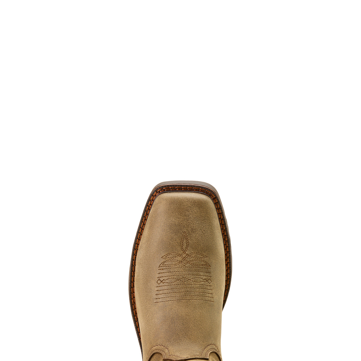 Ariat Activator Wide Square Toe  Work Boot in Brown Bomber, toe view