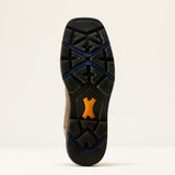 Ariat Sierra Shock Shield Wide Square Toe Steel Toe Work Boot in Brown Bomber, sole view