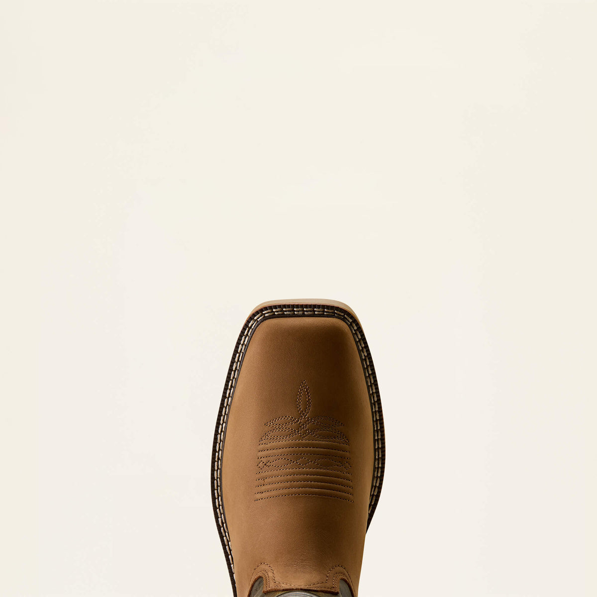 Ariat Activator Patriot Wide Square Toe  Work Boot in Alamo Brown, toe view