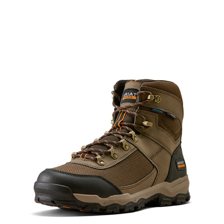 Ariat Stryker Neo 6" Waterproof  Work Boot in Light Bark, three-quarter front view