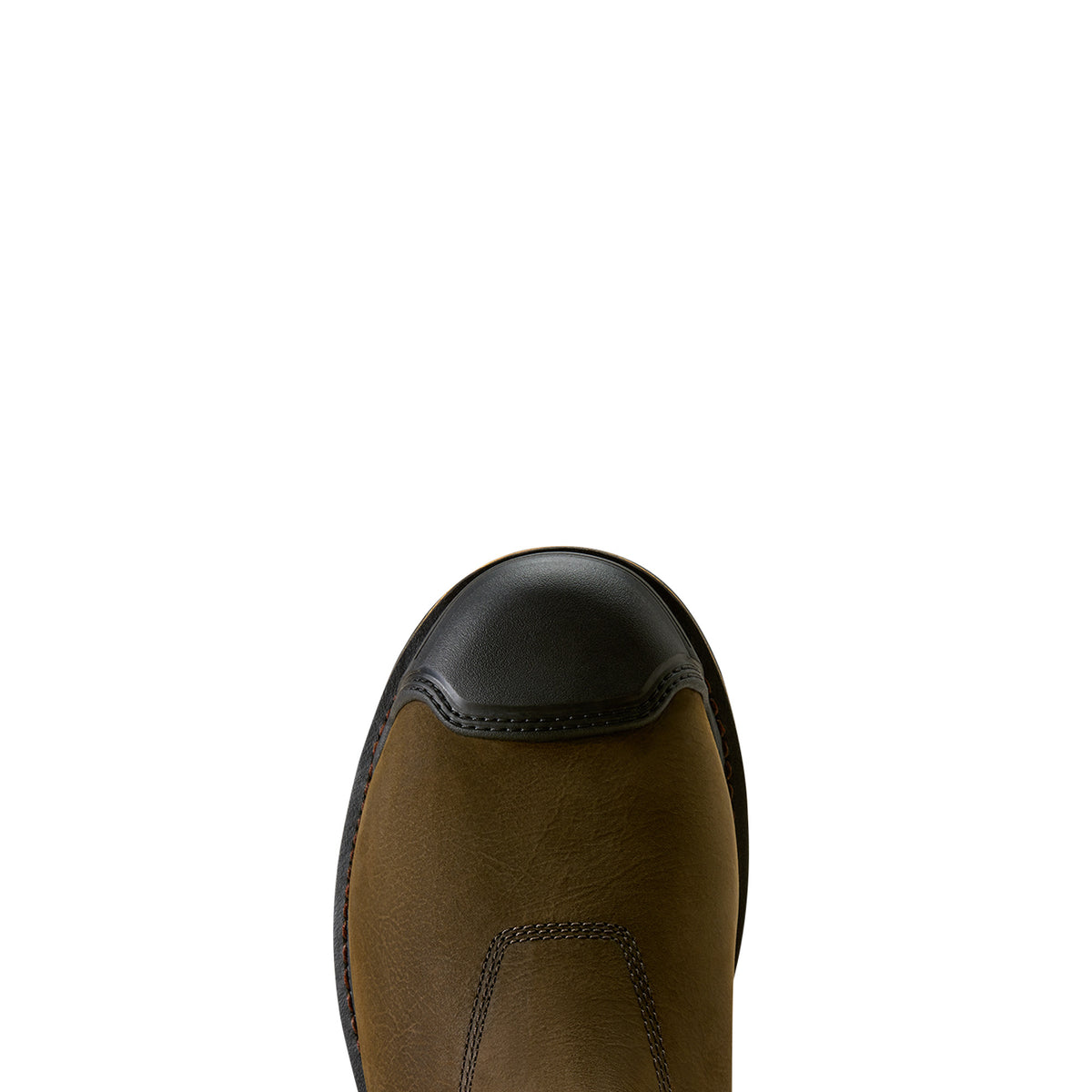 Ariat Stump Jumper Pull-On CSA Waterproof Insulated Composite Toe Work Boot in Iron Coffee, toe view