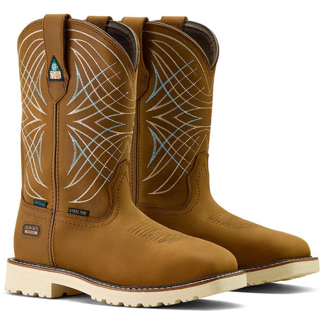 Ariat Activator Women's CSA Waterproof Steel Toe Work Boot - Brown Profile View