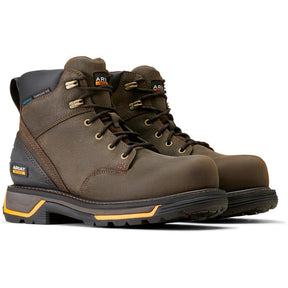 Ariat Big Rig 6 inch Composite-Toe Waterproof Work Boot Iron Coffee Profile
