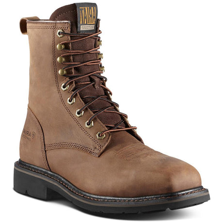 Ariat Cascade 8 inch Steel-Toe Wide Square Toe Work Boot Alamo Brown Profile View