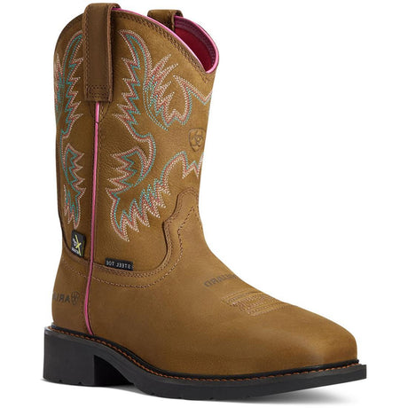 Ariat Krista Women's MetGuard Steel Toe Work Boot - Brown Profile View