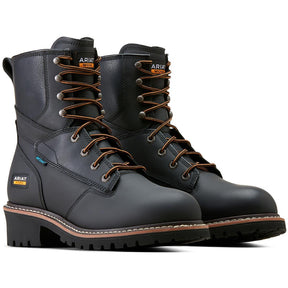 Ariat Logger Shock Shield Soft-Toe Waterproof Boot Black Profile