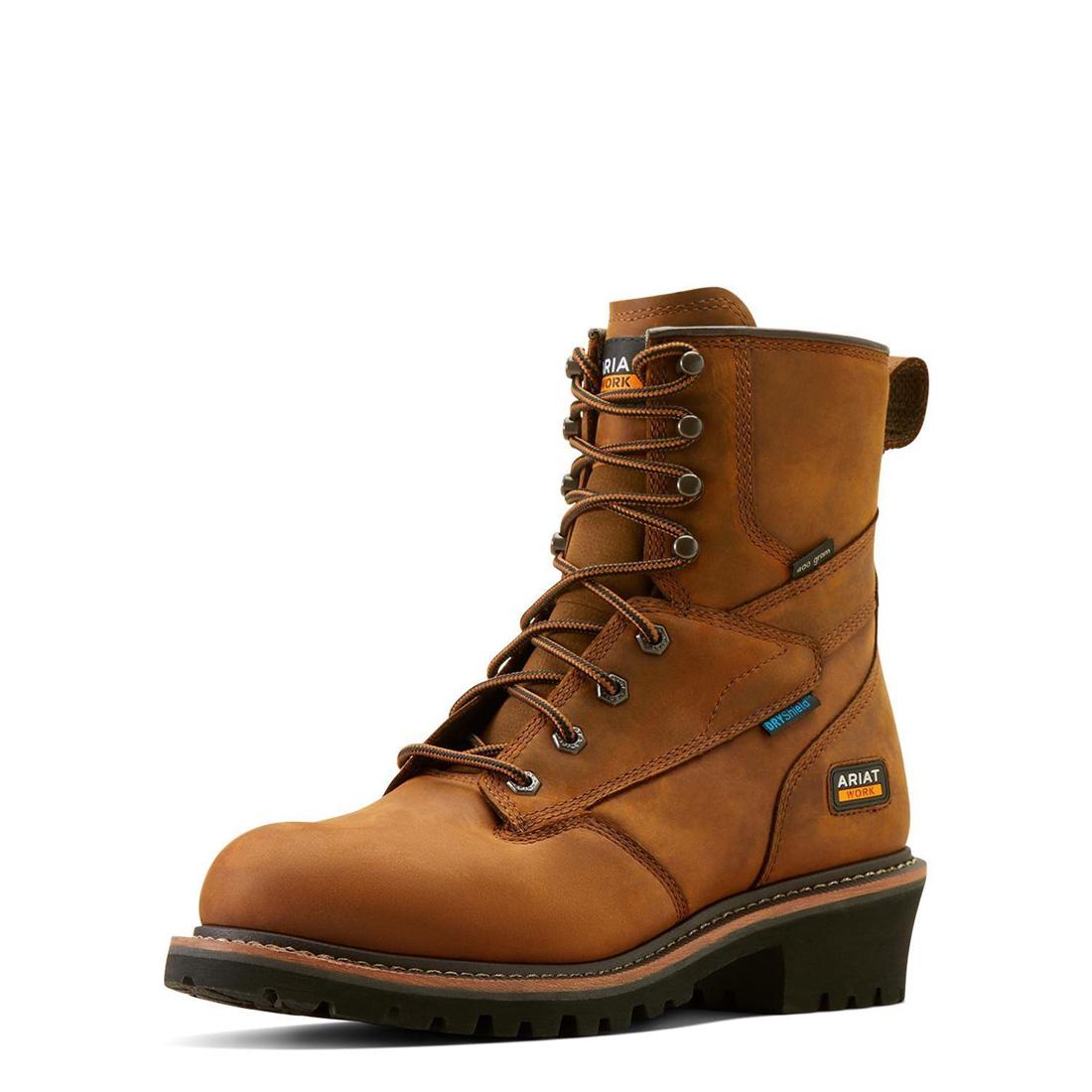 Ariat Logger Shock Shield Soft-Toe Waterproof Insulated Boot Copper Brown Side