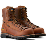 Ariat Longview Shock Shield 8 inch Composite-Toe Waterproof Work Boot Copper Brown Profile