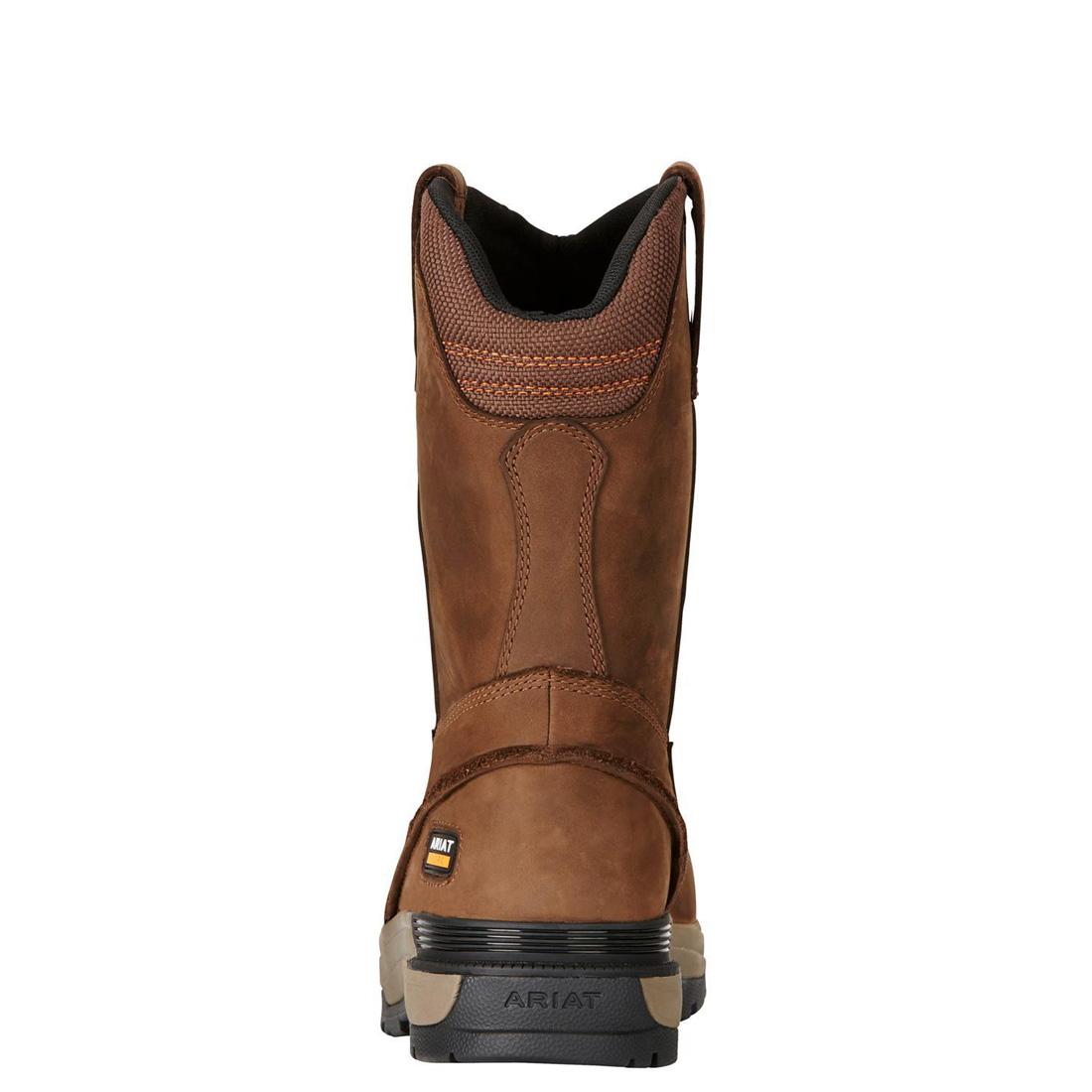 Ariat MasterGrip Composite-Toe SD Pull-On Work Boot Oily Distressed Brown Heel