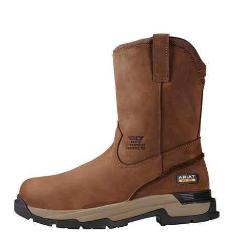 Ariat MasterGrip Composite-Toe SD Pull-On Work Boot Oily Distressed Brown Side