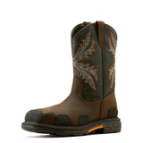 Ariat OverDrive Composite-Toe Wide Square Toe Work Boot Brown Heel