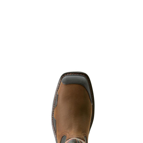 Ariat OverDrive Composite-Toe Wide Square Toe Work Boot Brown Sole