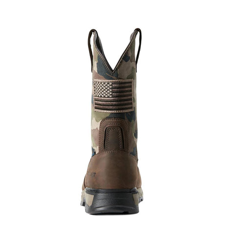Ariat Rebar Flex Patriot Composite-Toe Waterproof Work Boot Dark Brown Upper