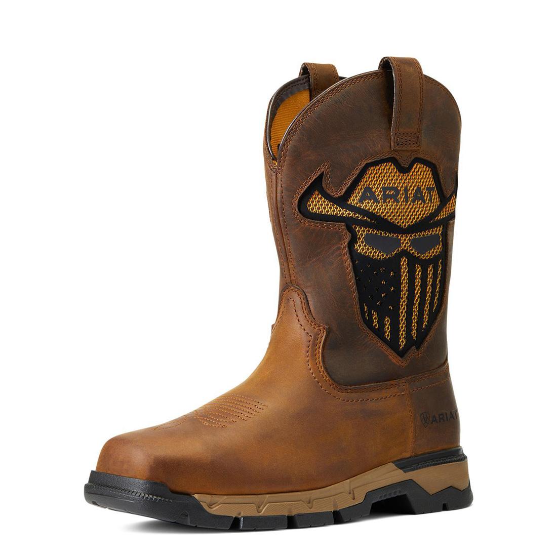 Ariat Rebar Flex VentTEK Incognito Soft-Toe Western Boot Dark Earth Heel