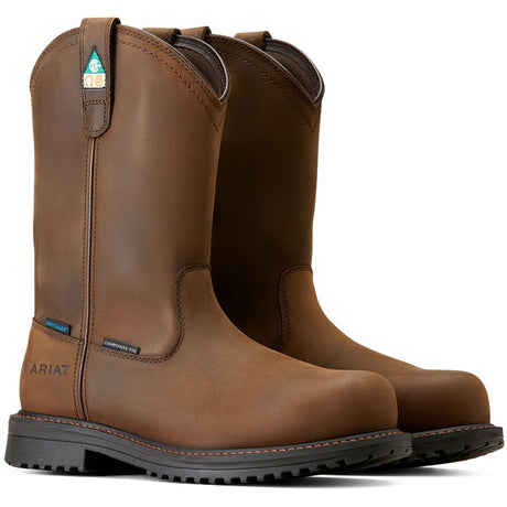 Ariat RigTEK Composite-Toe CSA Waterproof Work Boot Oily Distressed Brown Profile