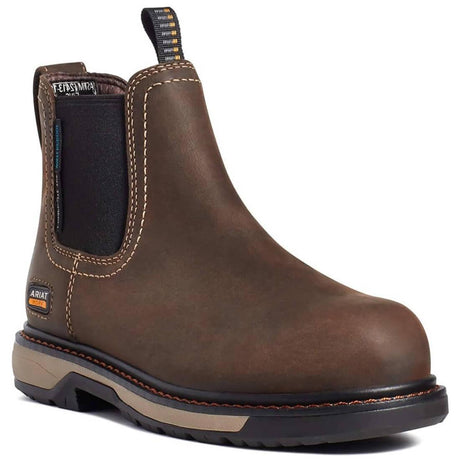 Ariat Riveter Chelsea Women's CSA Waterproof Composite Toe Work Boot - Brown Medial